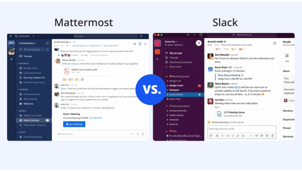 SLACK VS MATTERMOST